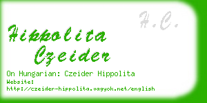 hippolita czeider business card